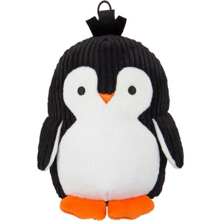 WORLDWISE Black Penguin with Silent Squeak Dog Toy 71136